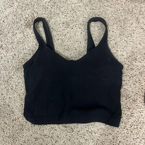 Black Sleeveless Crop Top